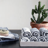 TILE STONE towel in black/off-white, Mette Ditmer