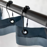 AQUA shower curtain hooks in black, 10-pack, Mette Ditmer