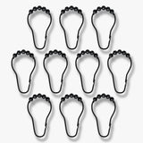 AQUA shower curtain hooks in black, 10-pack, Mette Ditmer