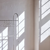 ARCH clothing rack in brushed steel, Mette Ditmer