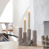 ART PIECE four candleholder in light grey, Mette Ditmer