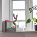 ART PIECE candleholder in sand coloured stone resin, Mette Ditmer