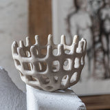 ART PIECE braided bowl in sand, Mette Ditmer