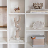 ART PIECE candleholder in sand coloured stone resin, Mette Ditmer