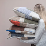 BRICK tufted cushion cover in dark olive, Mette Ditmer