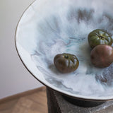 BY HAND bowl on foot in off-white, Mette Ditmer