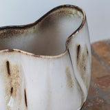 BY HAND curve vase in off-white, small, Mette Ditmer