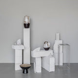 BY HAND bowl on foot in off-white, Mette Ditmer