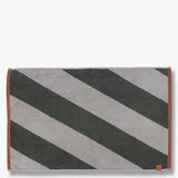 DIAGONAL bath mat in dark olive, Mette Ditmer