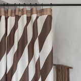DIAGONAL shower curtain in chocolate, Mette Ditmer