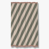 DIAGONAL shower curtain in dark olive, Mette Ditmer