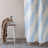 DIAGONAL shower curtain in light blue, Mette Ditmer