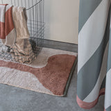 DIAGONAL shower curtain in dark olive, Mette Ditmer