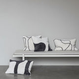 SHADOW tufted cushion cover in off-white, Mette Ditmer