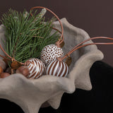 GLOBE baubles in walnut, 3-pack, Mette Ditmer