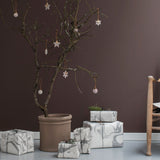 GLOBE baubles in walnut, 3-pack, Mette Ditmer