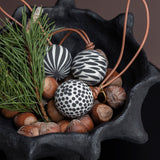 GLOBE baubles in black, 3-pack, Mette Ditmer