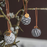 GLOBE baubles in black, 3-pack, Mette Ditmer