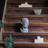 HIS REFLECTIVE MIND bust in male, concrete, Mette Ditmer