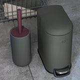 LOTUS PLAY toilet brush holder (2 handles) in dark olive, Mette Ditmer
