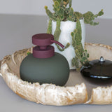 LOTUS PLAY dispenser in dark olive, low (2 pumps), Mette Ditmer