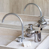 LOTUS toothbrush holder in chrome, Mette Ditmer