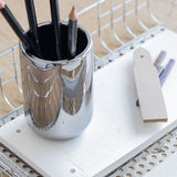LOTUS toothbrush holder in chrome, Mette Ditmer