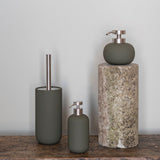 LOTUS PLAY toilet brush holder (2 handles) in dark olive, Mette Ditmer
