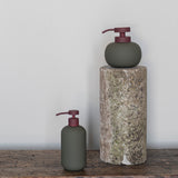 LOTUS PLAY dispenser in dark olive, tall (2 pumps), Mette Ditmer