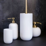 LOTUS toilet brush holder in white, Mette Ditmer