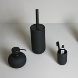 LOTUS toilet brush holder in black, Mette Ditmer