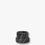 MARBLE block candleholder in black / grey, tall, Mette Ditmer