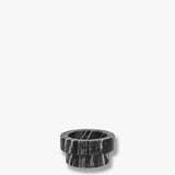 MARBLE block candleholder in black / grey, low, Mette Ditmer