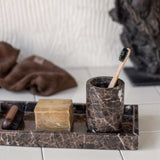 MARBLE deco tray in brown, Mette Ditmer