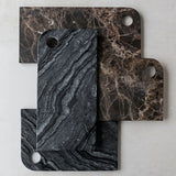 MARBLE serving board in black / grey, large, Mette Ditmer