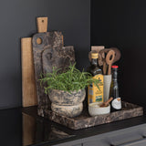 MARBLE serving board in brown, large, Mette Ditmer
