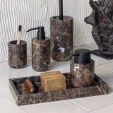 MARBLE tall dispenser in brown, Mette Ditmer
