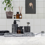 MARBLE tall dispenser in black / grey, Mette Ditmer