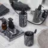 MARBLE toothbrush holder in black / grey, Mette Ditmer