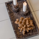 MARBLE deco tray in brown, Mette Ditmer