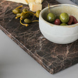 MARBLE serving board in brown, large, Mette Ditmer