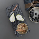 MARBLE serving board in black / grey, large, Mette Ditmer