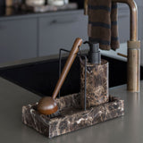 MARBLE dishwashing organizer in brown, Mette Ditmer