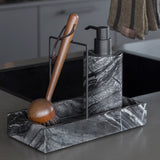 MARBLE tall dispenser in black / grey, Mette Ditmer