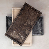 MARBLE deco tray in black / grey, Mette Ditmer