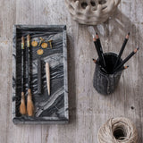MARBLE deco tray in black / grey, Mette Ditmer