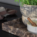 MARBLE tray in brown, large, Mette Ditmer