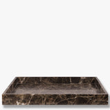 MARBLE tray in brown, large, Mette Ditmer