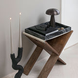 MARBLE tray in black / grey, large, Mette Ditmer