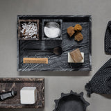 MARBLE tray in black / grey, large, Mette Ditmer